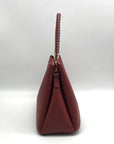Like Dreams Red Faux Leather Yara Top Handle Crossbody Bag
