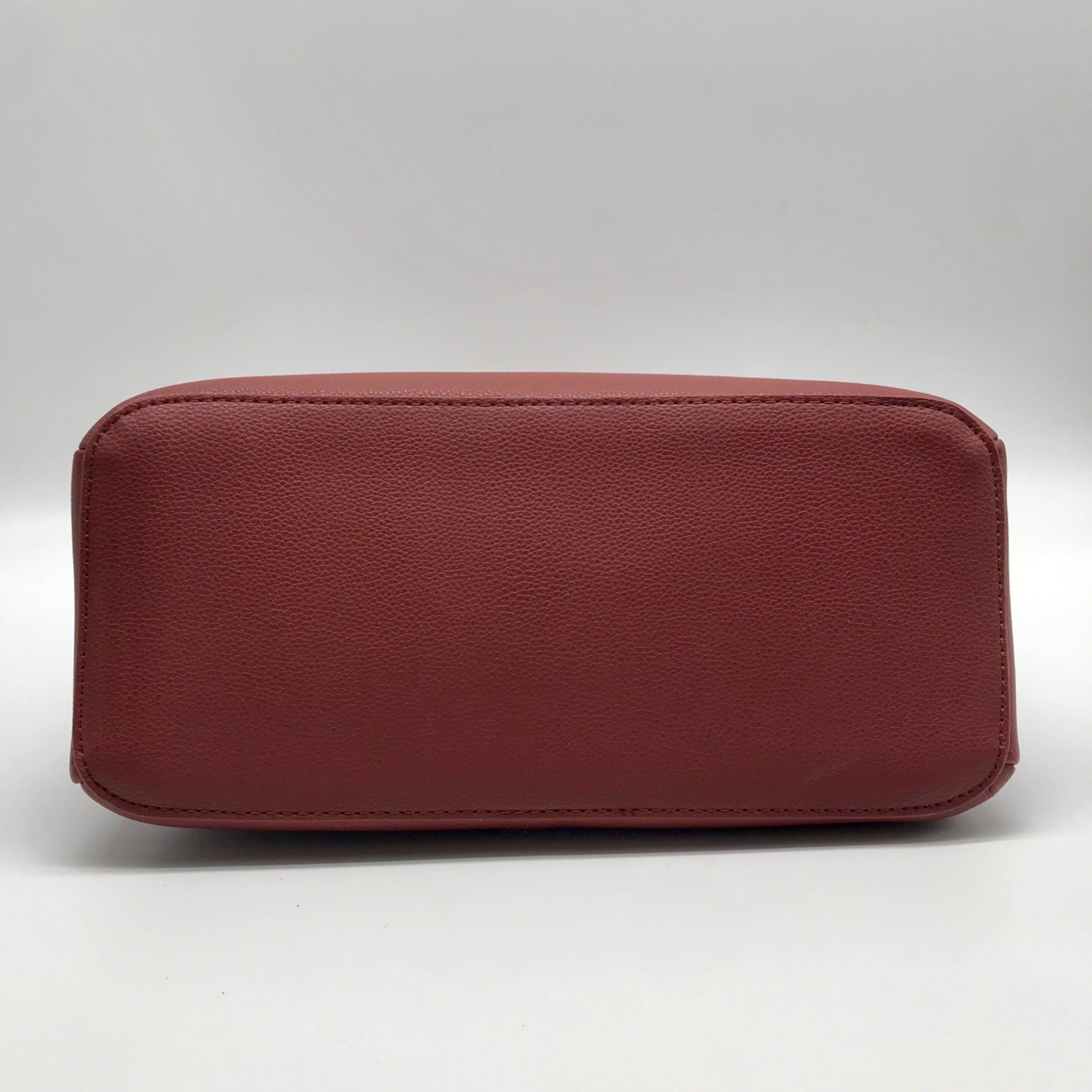 Like Dreams Red Faux Leather Yara Top Handle Crossbody Bag