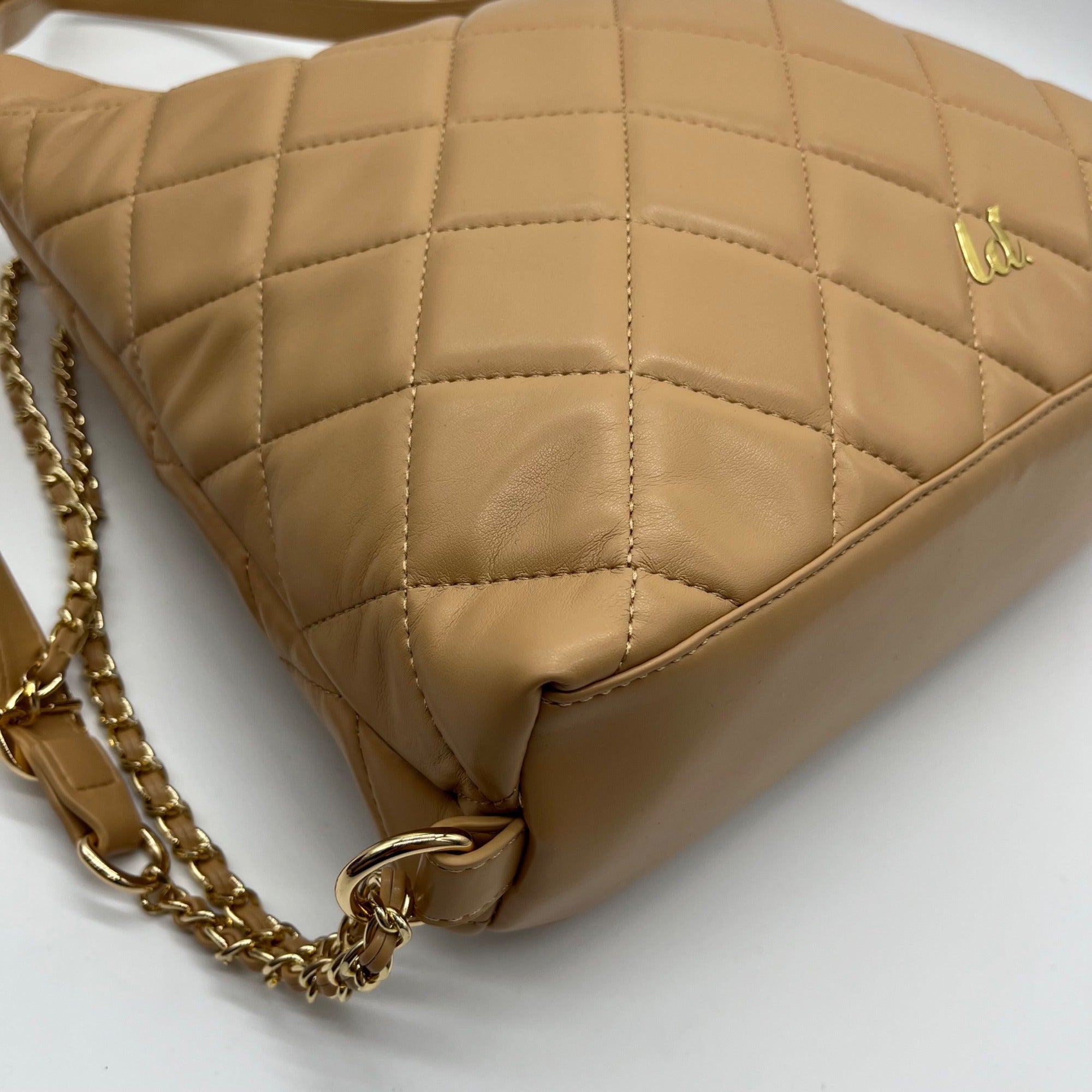 Like Dreams Camel Quilted Convertible Shoulder Bag With Wallet