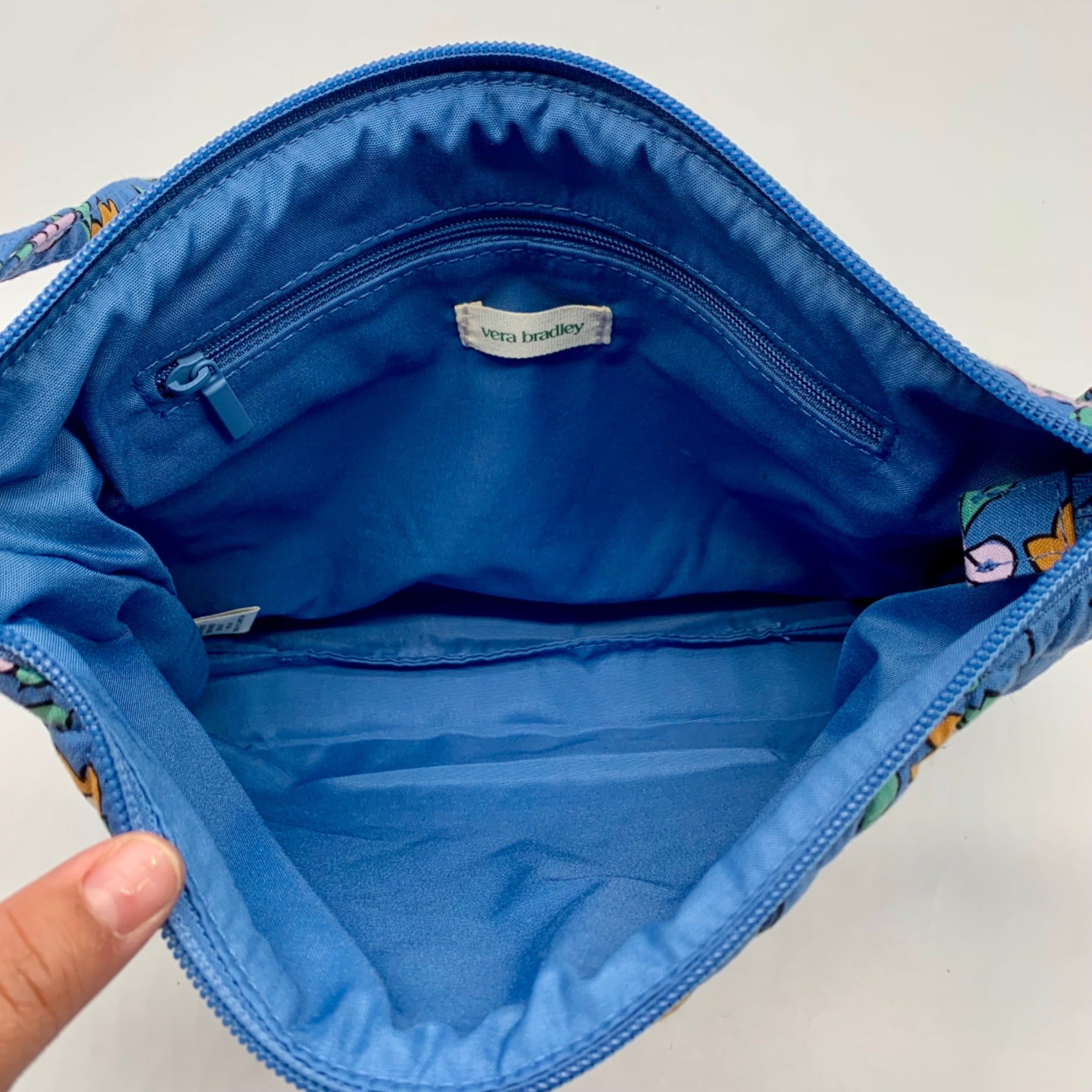 Vera Bradley Blue Wild Prairie Hipster Shoulder Bag