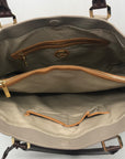 Tory Burch XL Cognac Colorblock Leather Tote Bag