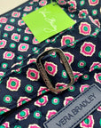 Vera Bradley Hipster Petal Dots Quilted Shoulder Bag