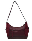 The Sak Burgundy Suede Kendra Shoulder Bag