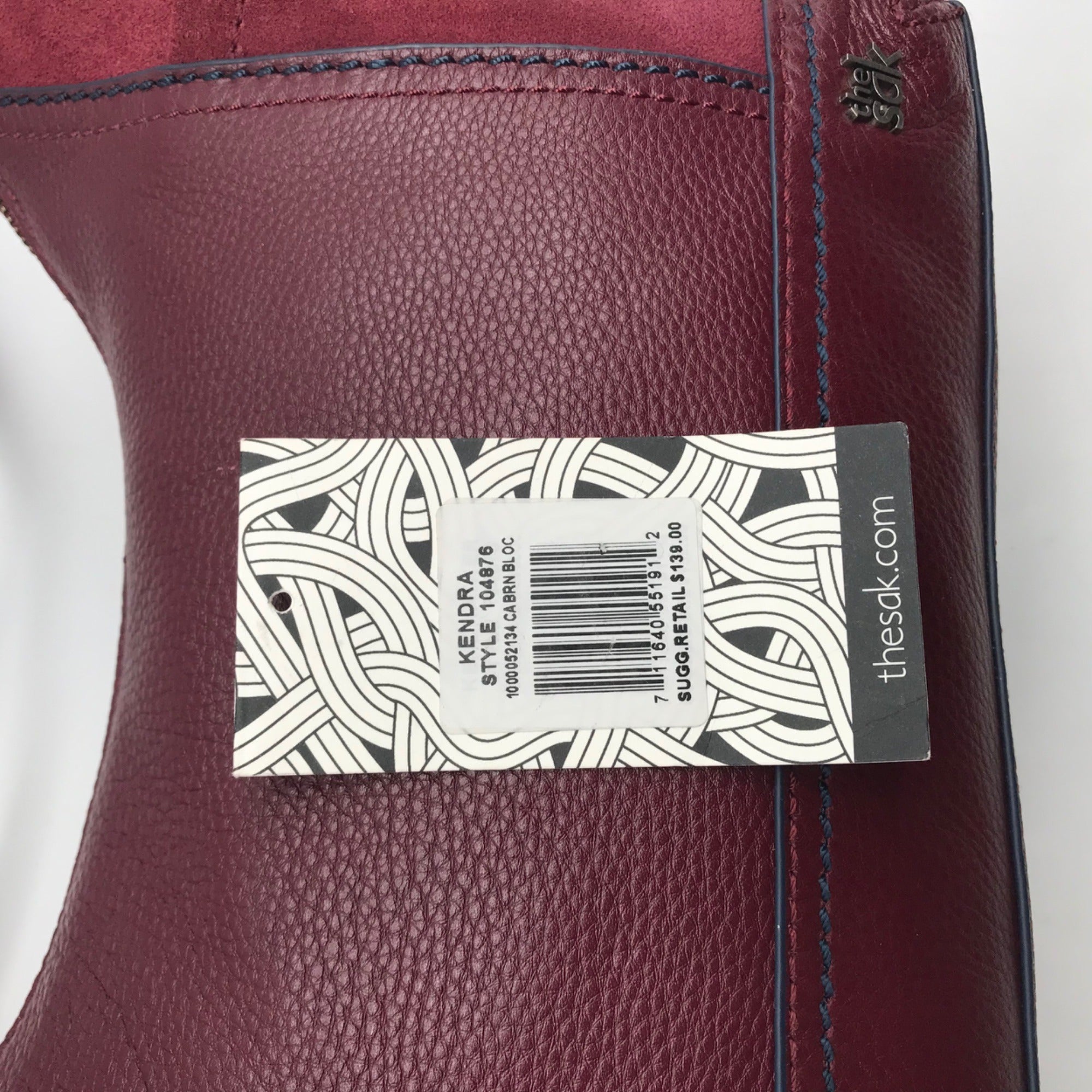 The Sak Burgundy Suede Kendra Shoulder Bag