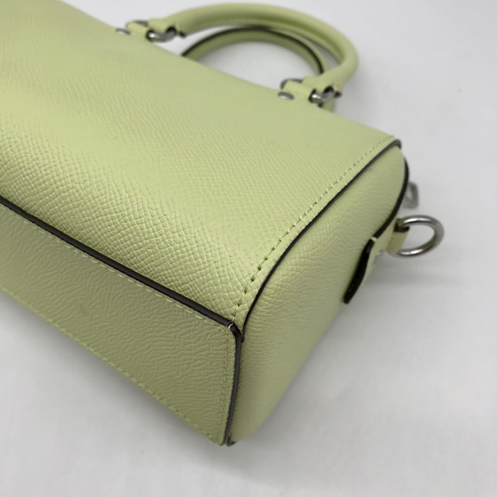Coach Lime Green Leather Mini Rowan Crossbody Bag C9950