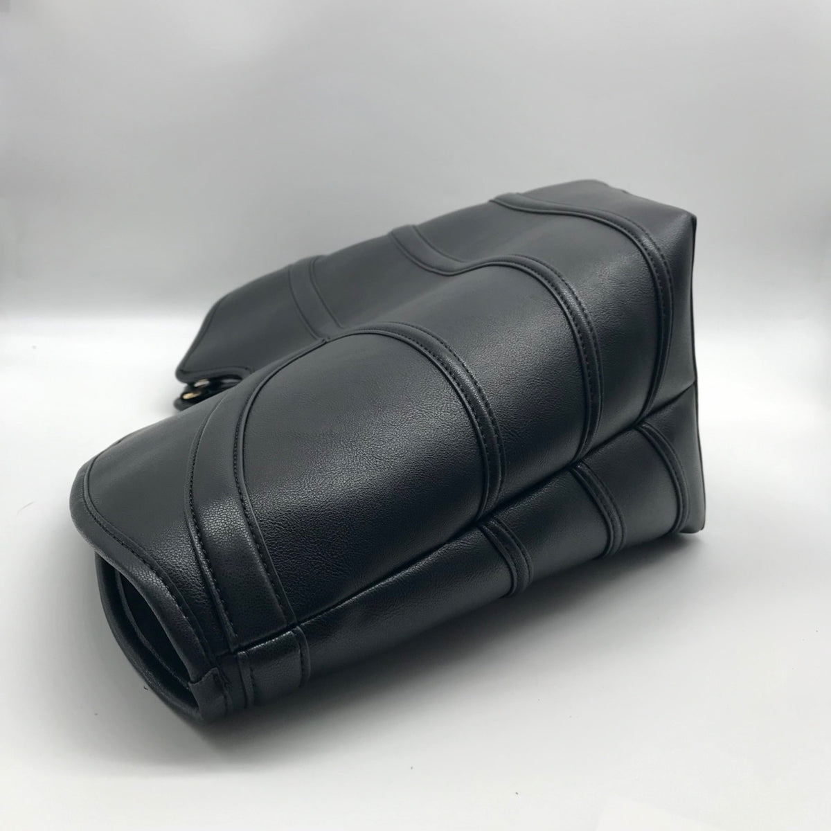 I.N.C. International Concepts Black Faux Leather Zavaa Medium Tote Bag