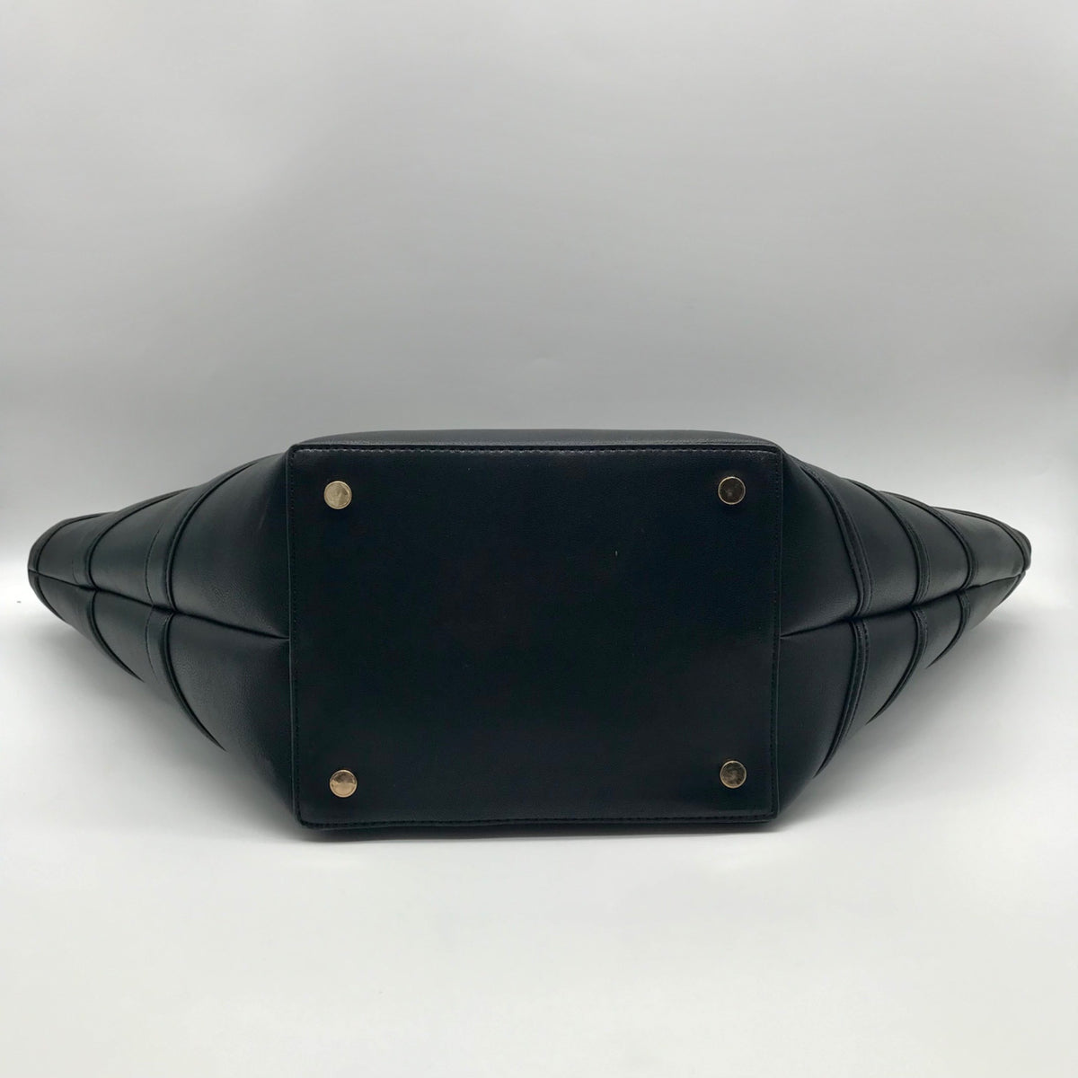 I.N.C. International Concepts Black Faux Leather Zavaa Medium Tote Bag