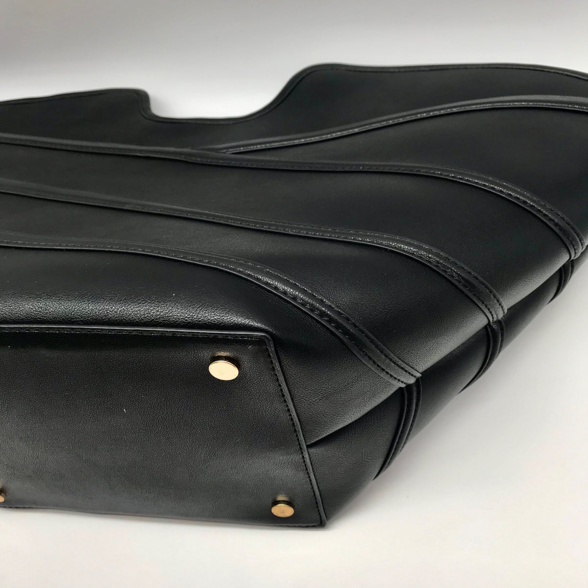 I.N.C. International Concepts Black Faux Leather Zavaa Medium Tote Bag