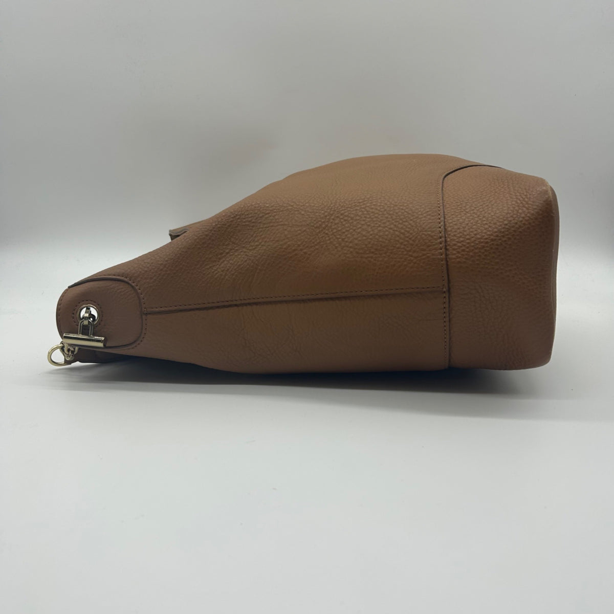 Tory Burch Brown Pebbled Leather Hobo Bag