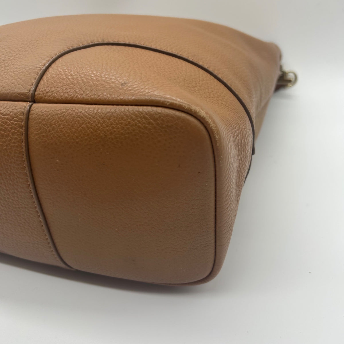 Tory Burch Brown Pebbled Leather Hobo Bag