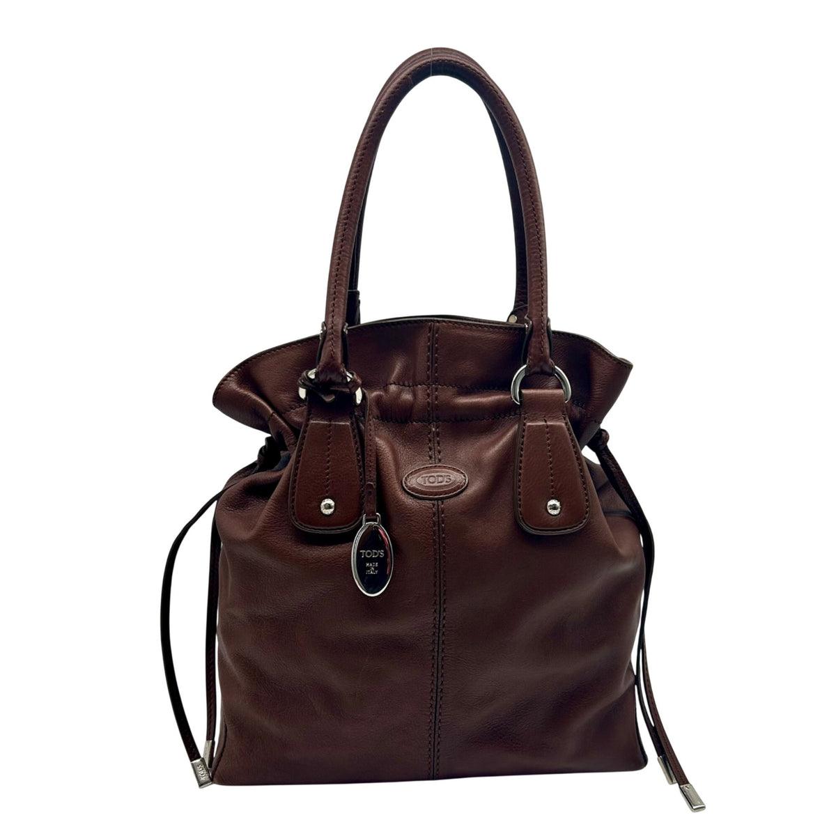 Todd's Brown Leather D-Bag Satchel