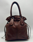 Todd's Brown Leather D-Bag Satchel