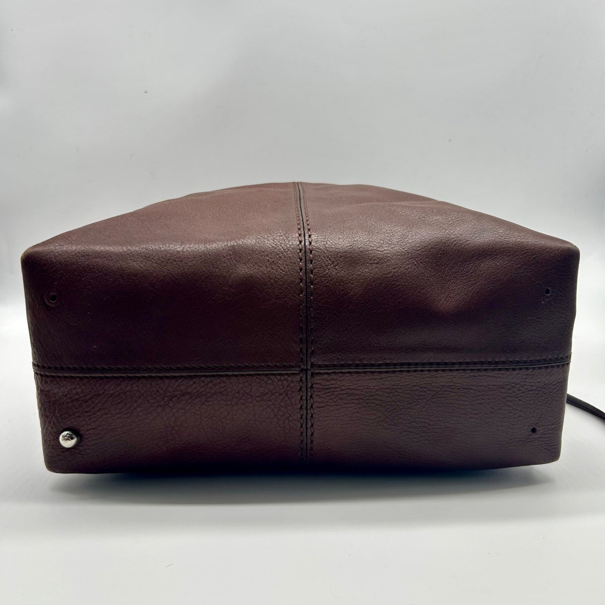 Todd's Brown Leather D-Bag Satchel