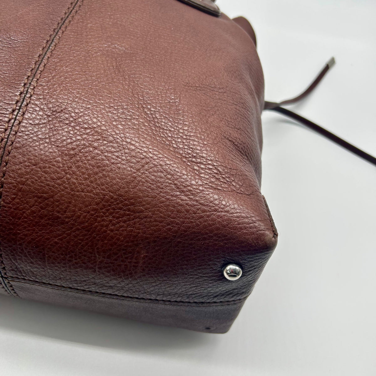Todd's Brown Leather D-Bag Satchel