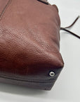 Todd's Brown Leather D-Bag Satchel
