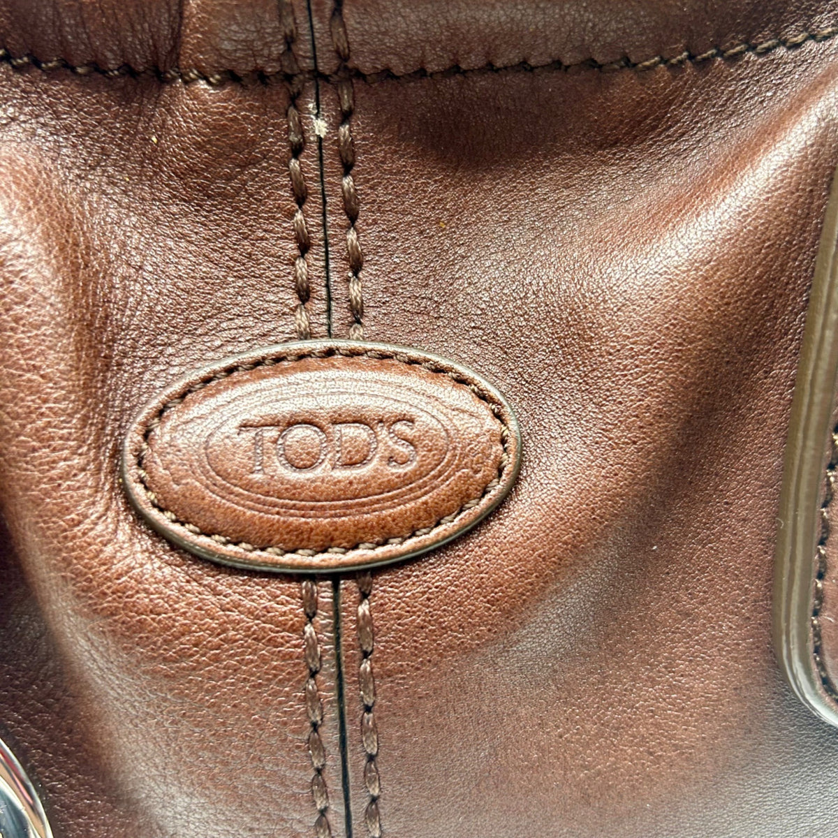 Todd's Brown Leather D-Bag Satchel