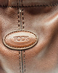 Todd's Brown Leather D-Bag Satchel