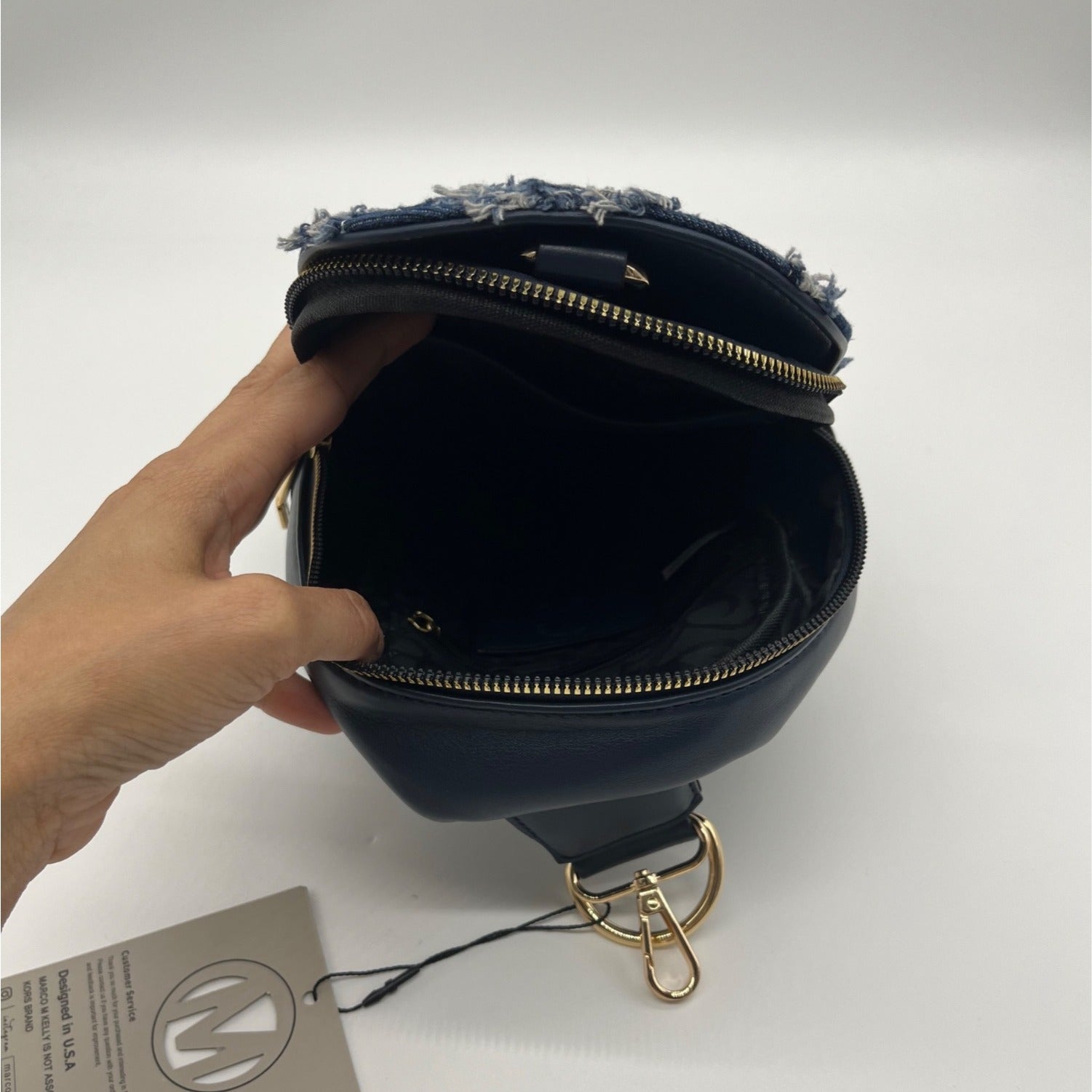 Marco Blue Denim Crossbody Bag