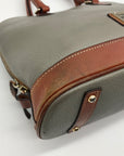Dooney & Bourke Grey Pebble Grain Zip Zap Satchel Bag