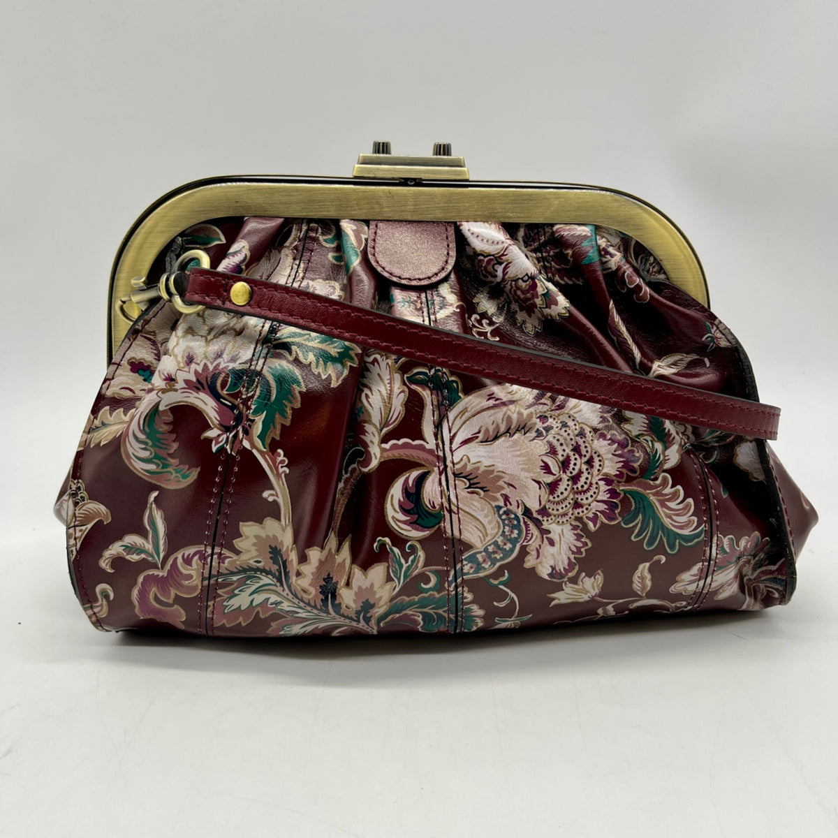 Patricia Nash Multicolored Leather European Tapesty Pattern Shoulder Bag