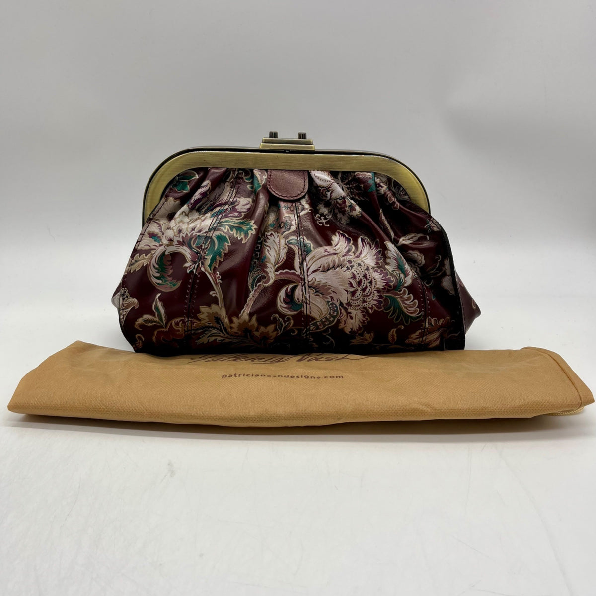 Patricia Nash Multicolored Leather European Tapesty Pattern Shoulder Bag