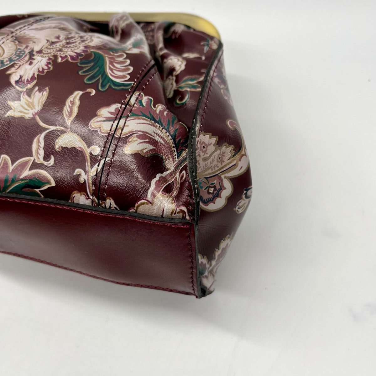 Patricia Nash Multicolored Leather European Tapesty Pattern Shoulder Bag