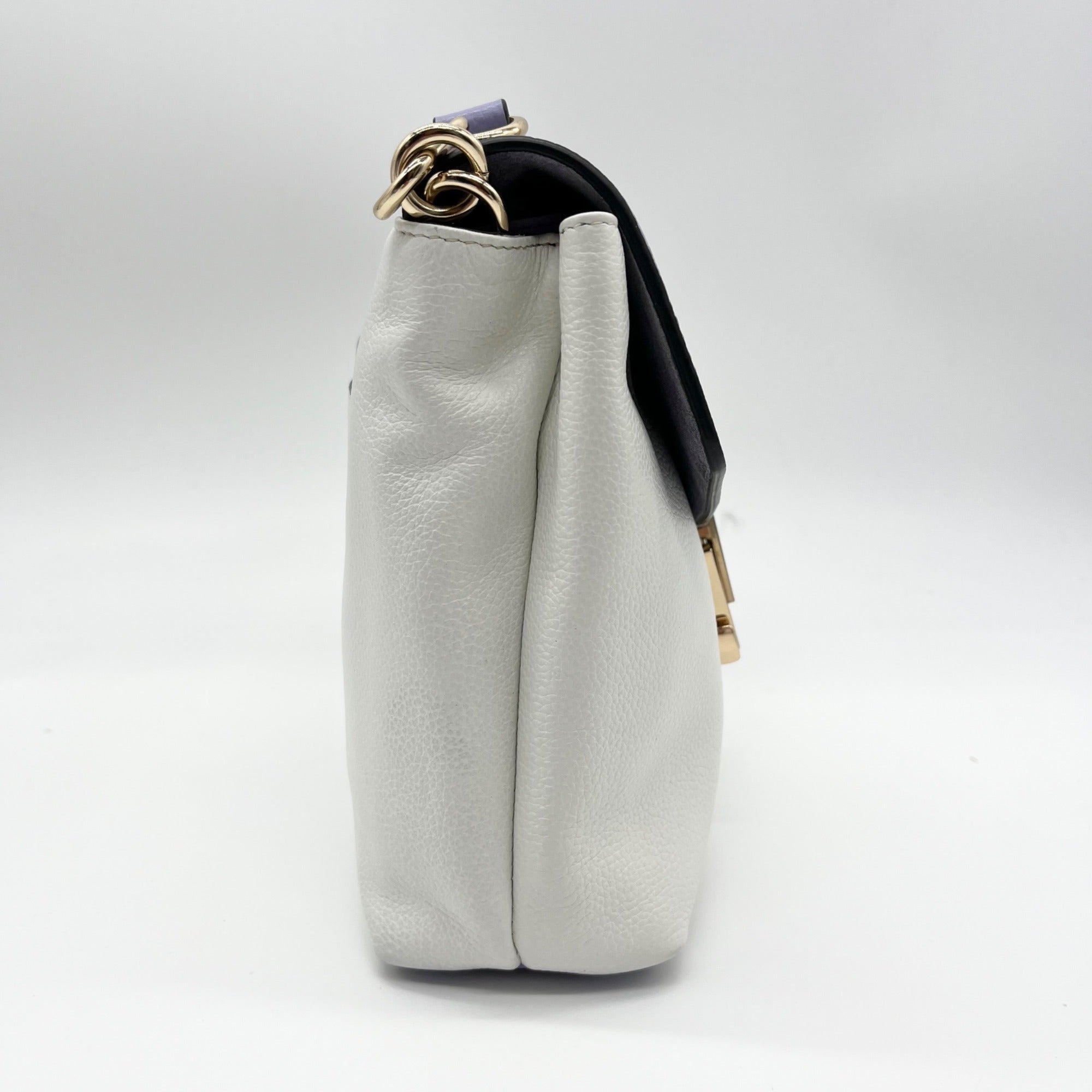 Lodis Periwinkle And White Envelope Crossbody Bag