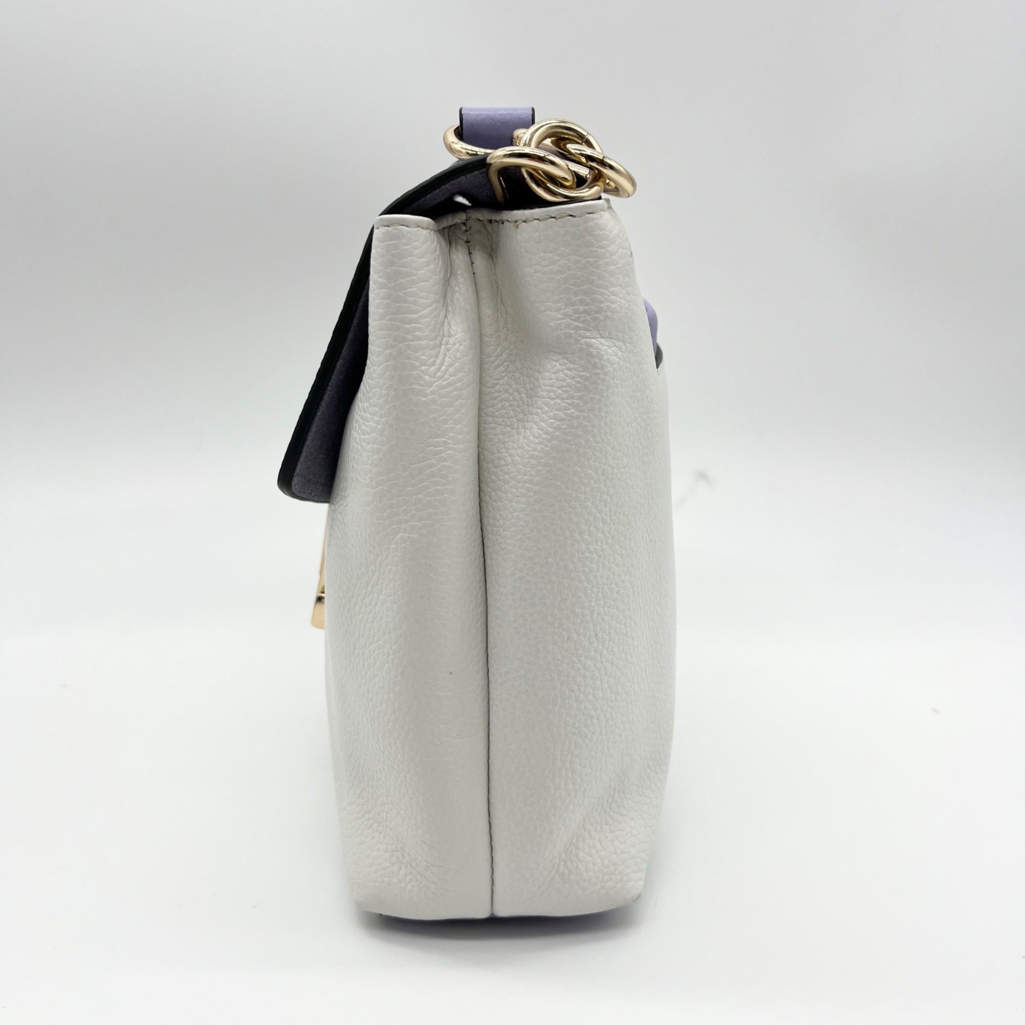 Lodis Periwinkle And White Envelope Crossbody Bag