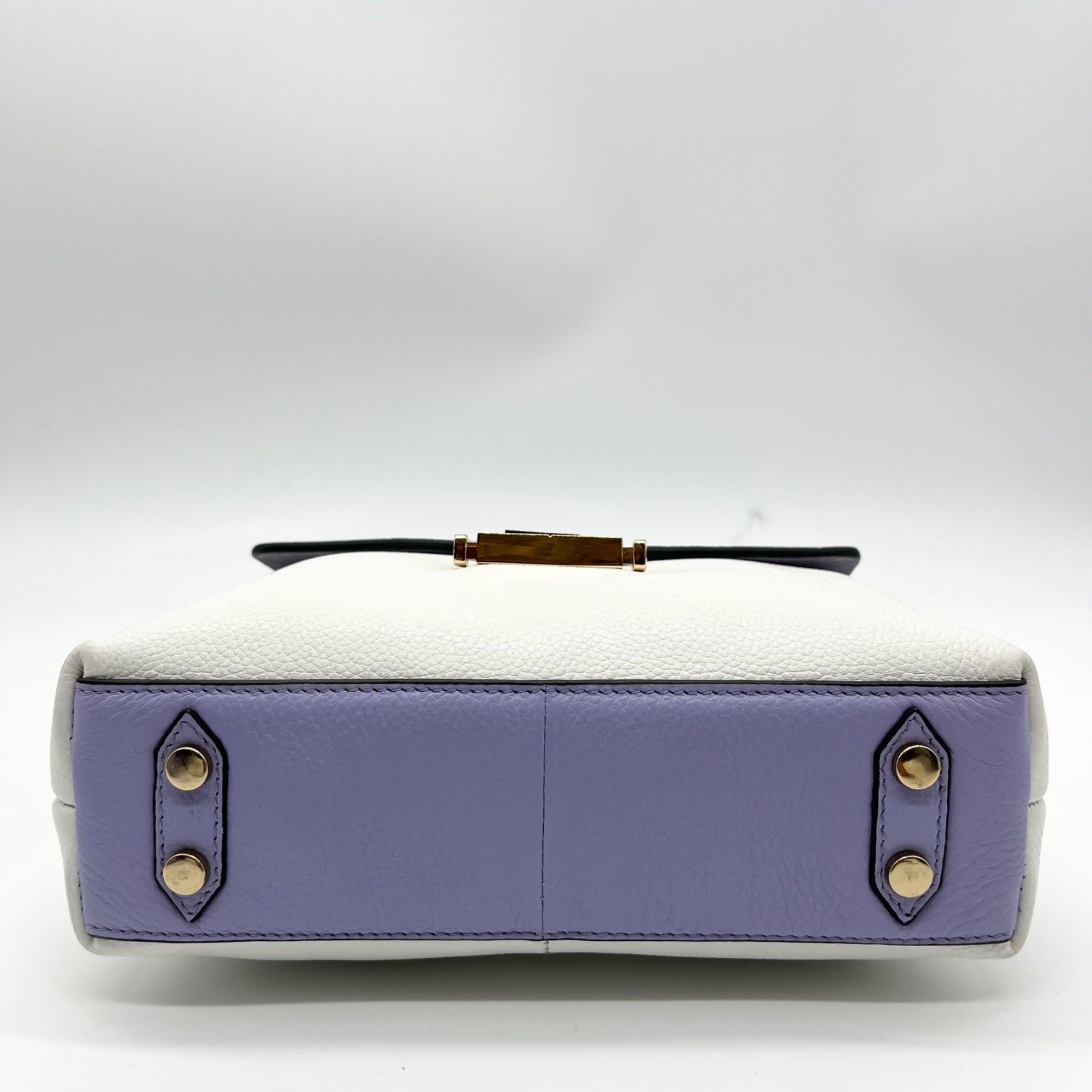 Lodis Periwinkle And White Envelope Crossbody Bag