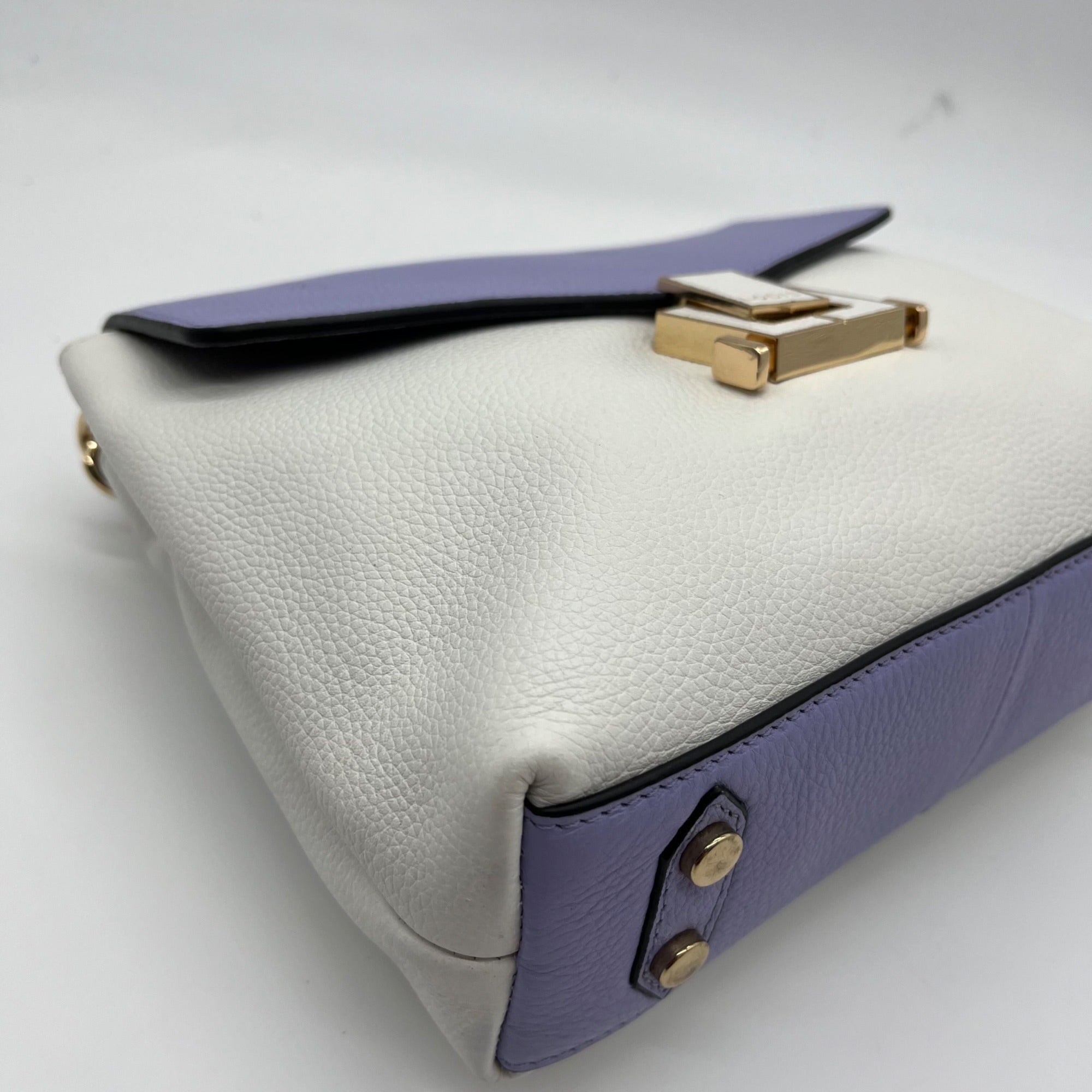 Lodis Periwinkle And White Envelope Crossbody Bag