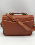Dooney & Bourke Peanut Brown Pebbled Grain Leather Carrier Crossbody