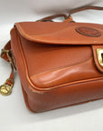 Dooney & Bourke Peanut Brown Pebbled Grain Leather Carrier Crossbody