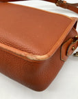 Dooney & Bourke Peanut Brown Pebbled Grain Leather Carrier Crossbody