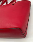 Michael Kors Jet Set Red Saffiano Leather Tote