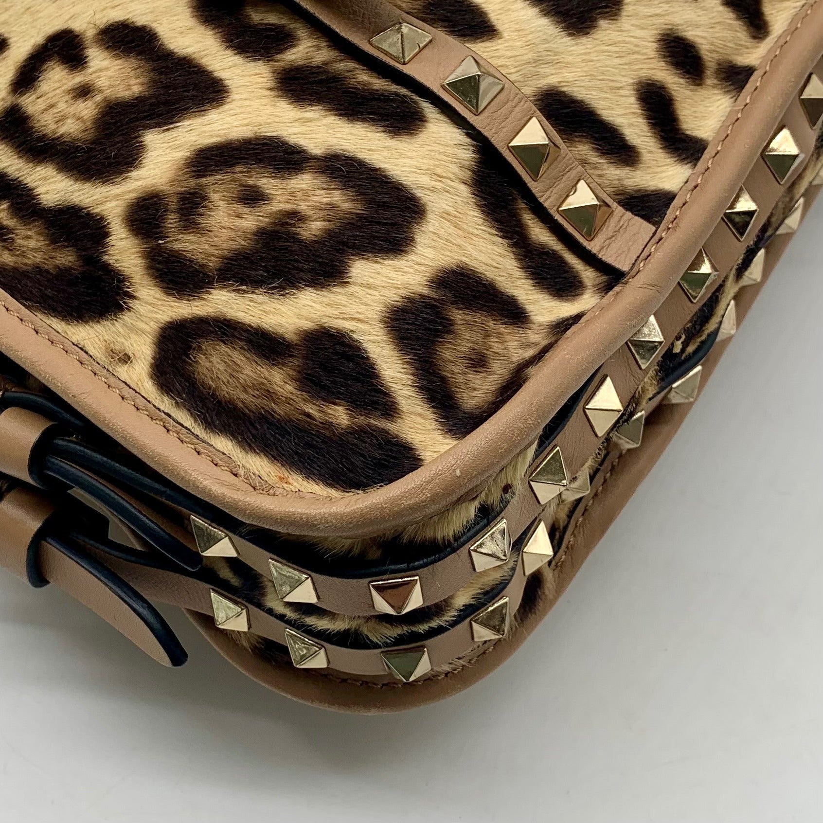 Valentino Garavani Rockstud Leopard Shoulder Bag