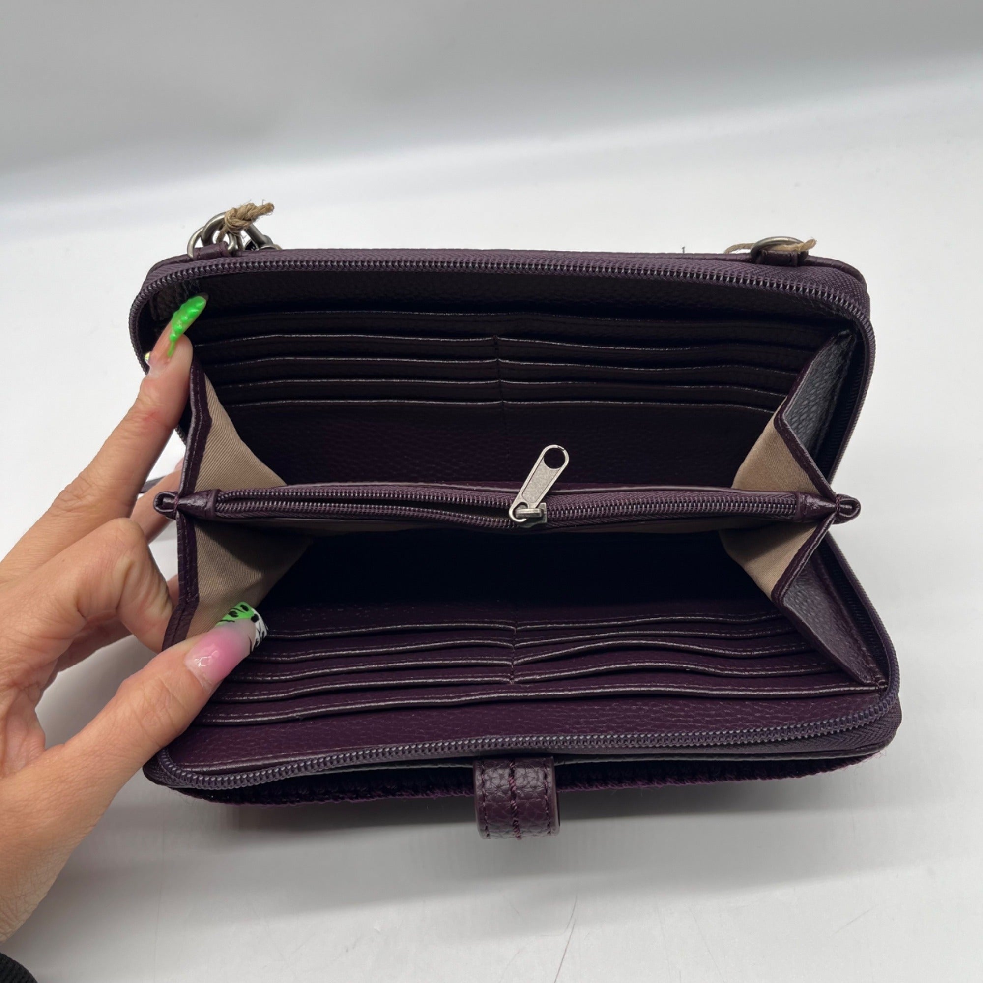 The Sak Iris Large Purple Leather Crossbody Bag