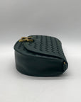 Urban Expression Green Woven Faux Leather Alise Crossbody Bag