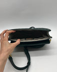 Urban Expression Green Woven Faux Leather Alise Crossbody Bag