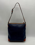 Dooney And Bourke Navy Pebbled Leather adjustable Crossbody