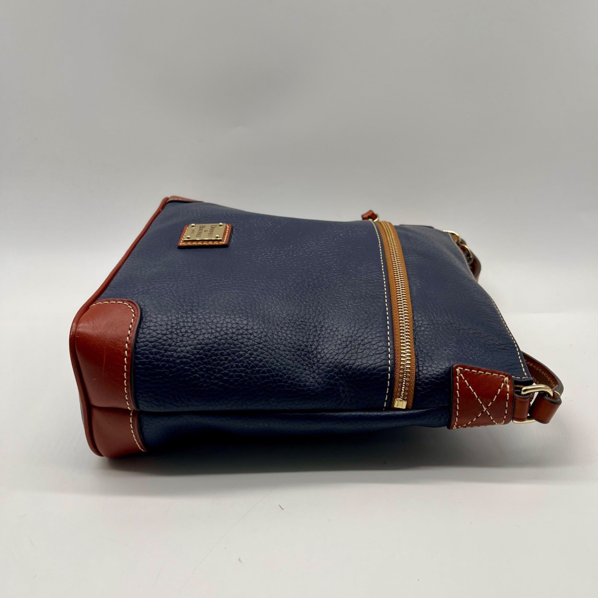 Dooney And Bourke Navy Pebbled Leather adjustable Crossbody