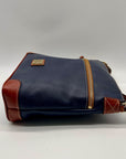 Dooney And Bourke Navy Pebbled Leather adjustable Crossbody