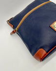 Dooney And Bourke Navy Pebbled Leather adjustable Crossbody
