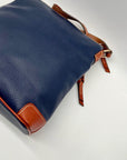 Dooney And Bourke Navy Pebbled Leather adjustable Crossbody