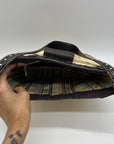 Brighton Vintage Tan & Brown Straw Shoulder Bag