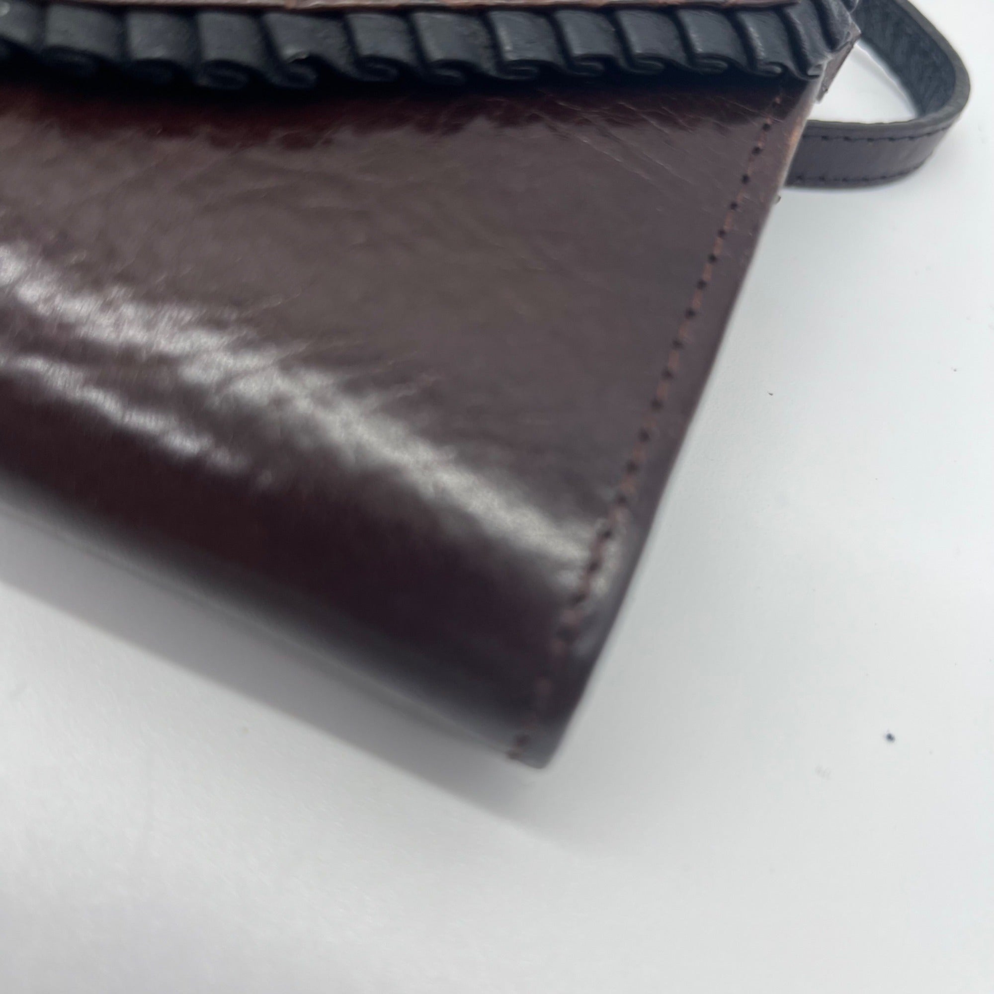 Brighton Brown Croc-Embossed Wallet Crossbody
