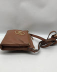 Michael Kors Brown Leather Fulton Crossbody Bag