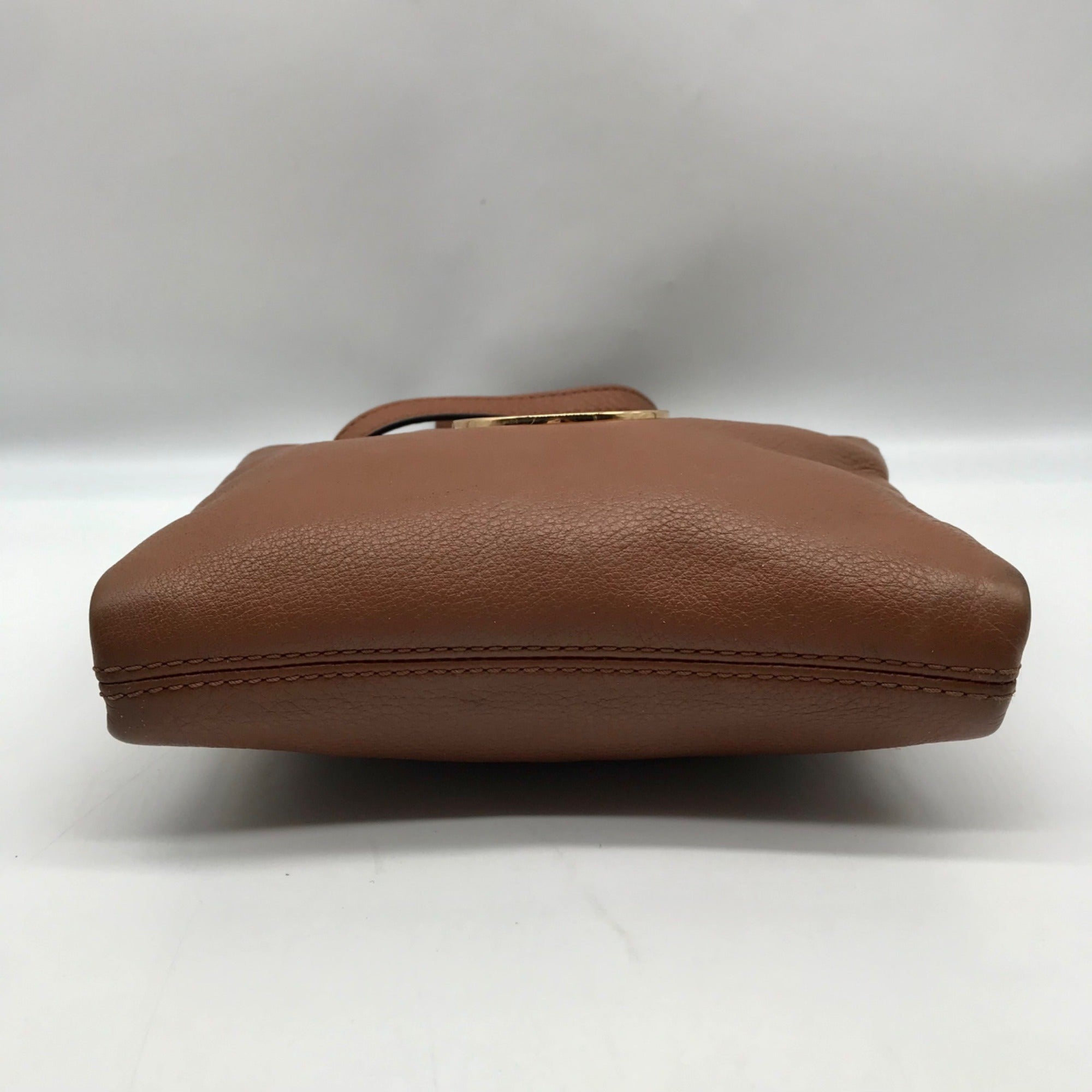 Michael Kors Brown Leather Fulton Crossbody Bag