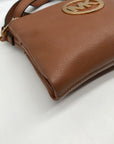 Michael Kors Brown Leather Fulton Crossbody Bag