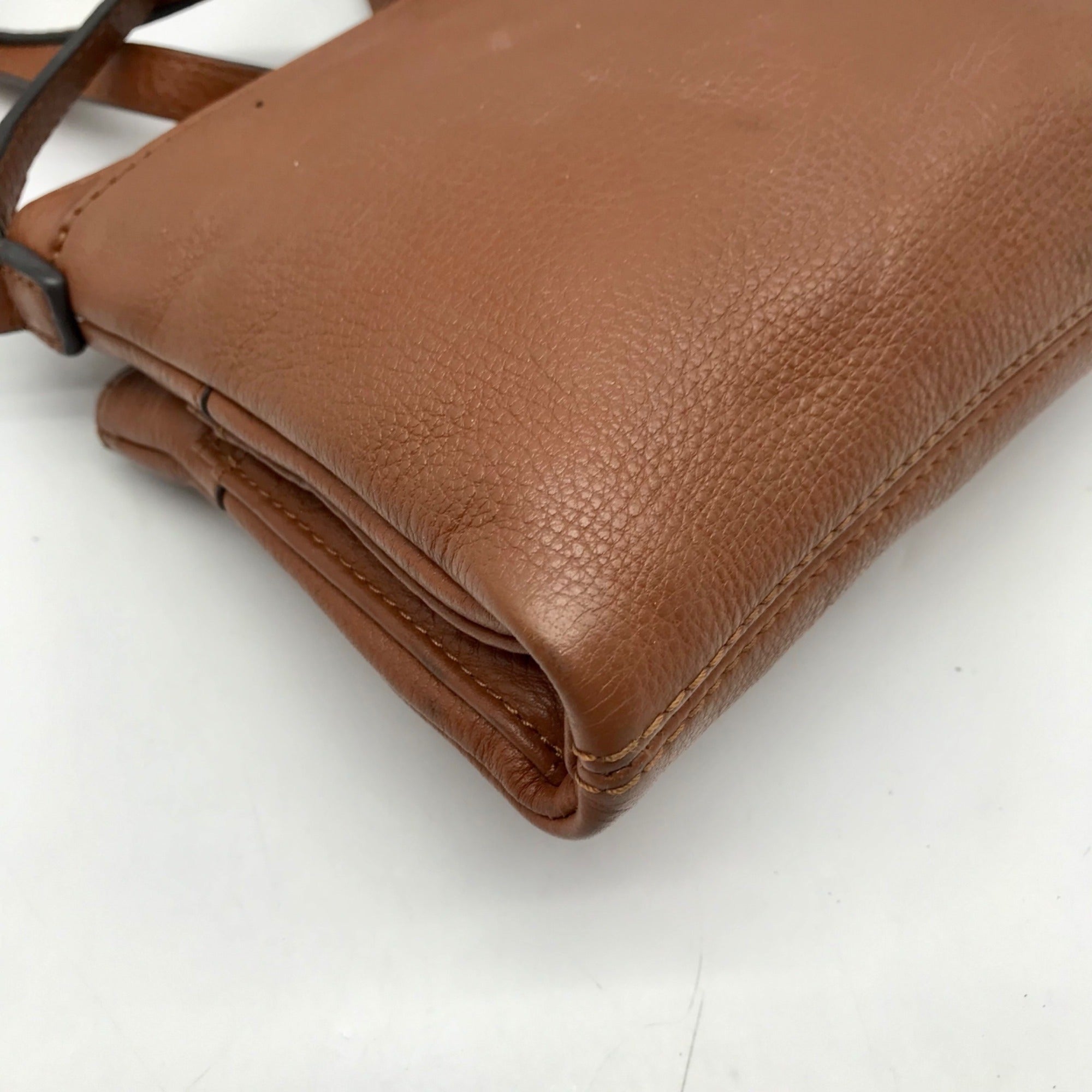 Michael Kors Brown Leather Fulton Crossbody Bag