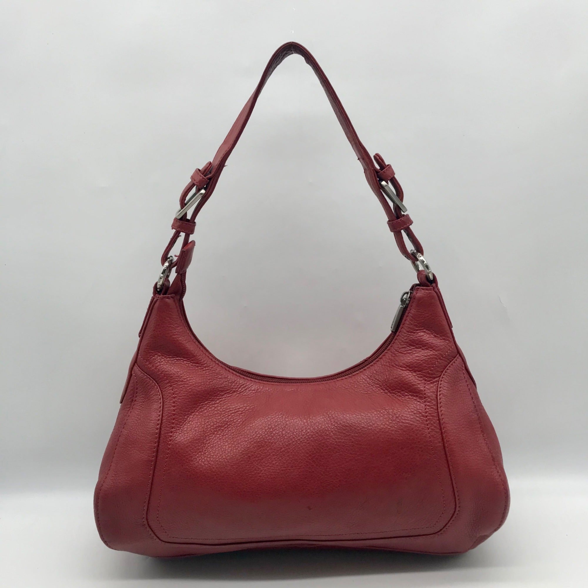 Longaberger Red Leather Rachel Shoulder Bag